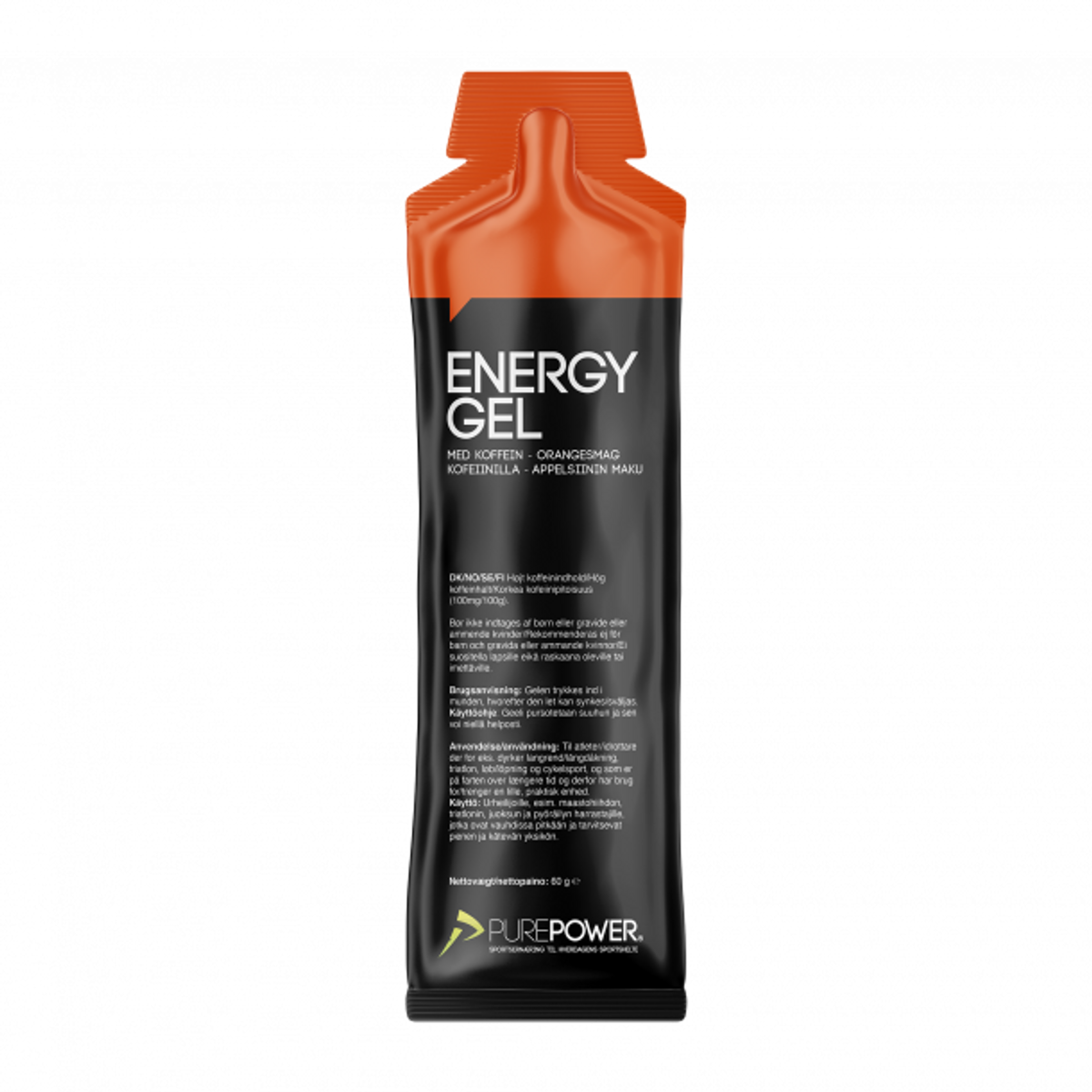 PurePower Energy Gel Koffein Appelsin