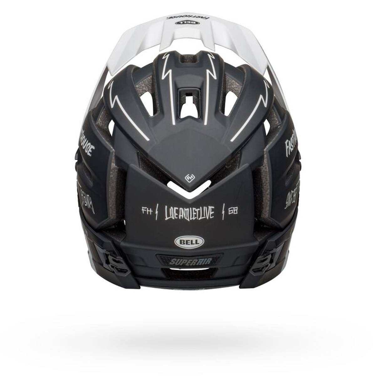 Bell Super Air R Spherical MIPS Matte/Gloss Black/White Hjelm