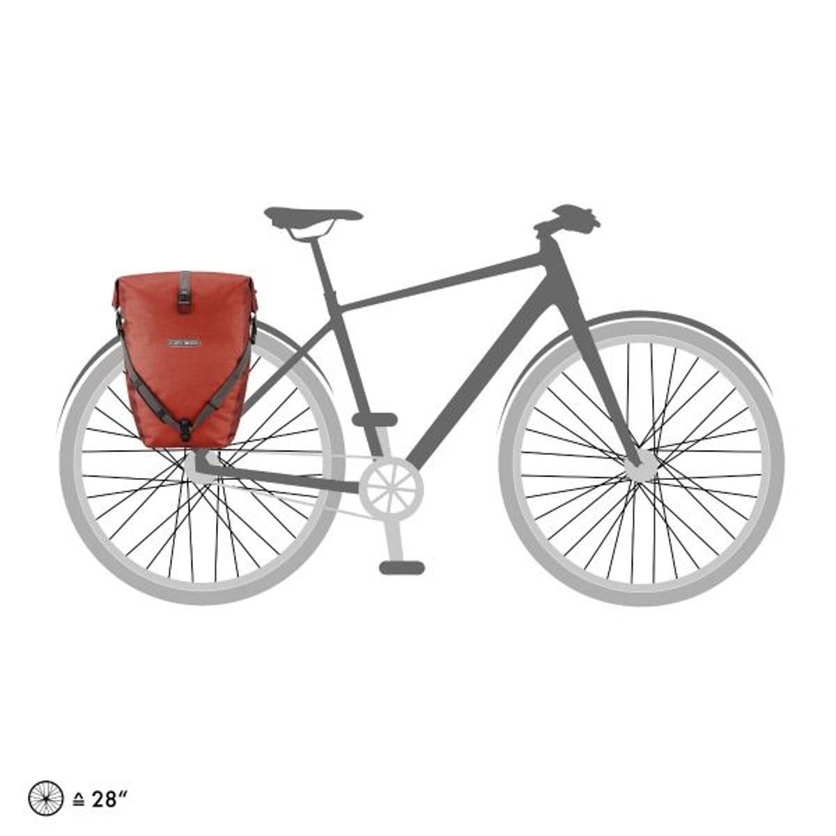 Ortlieb Back-Roller Plus Sidevesker, Rød