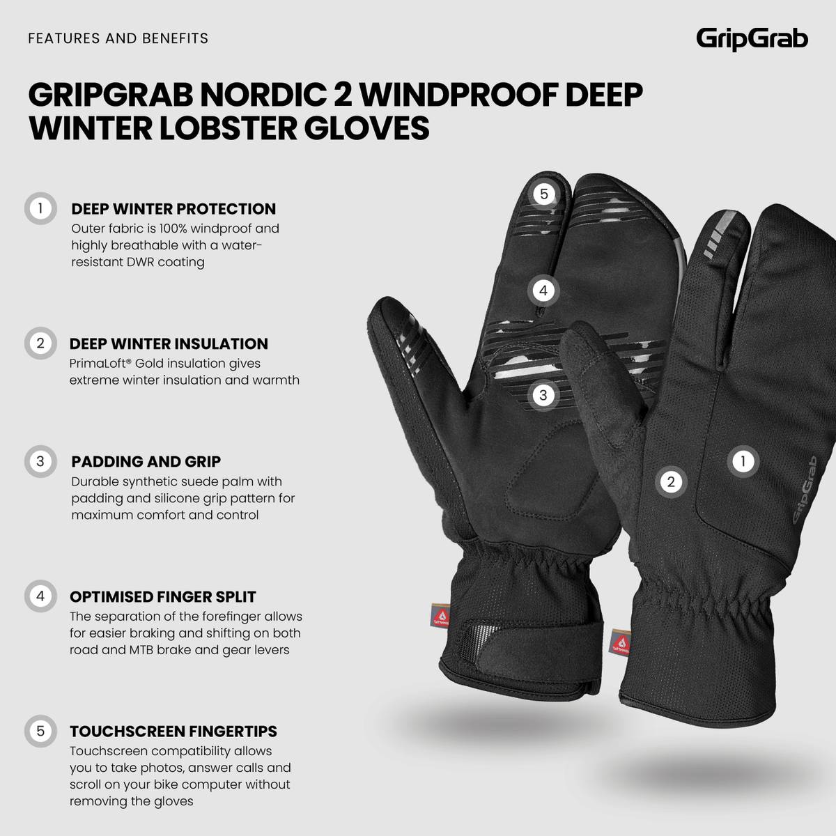 GripGrab Nordic 2 Hummerhansker